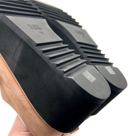 Eileen Fisher Shoes Zola Platform Wedge Bootie Earth Tumbled Nubuck Size 10 - Picture 11 of 16